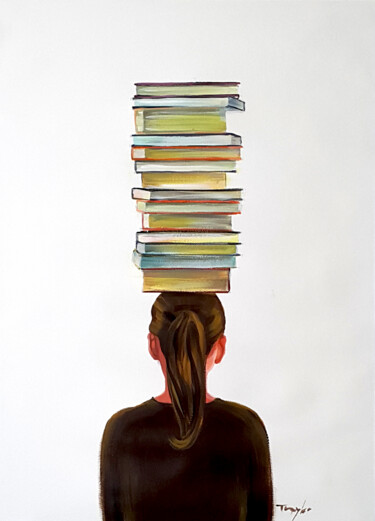 Pintura titulada "Books i read this s…" por Trayko Popov, Obra de arte original, Acrílico