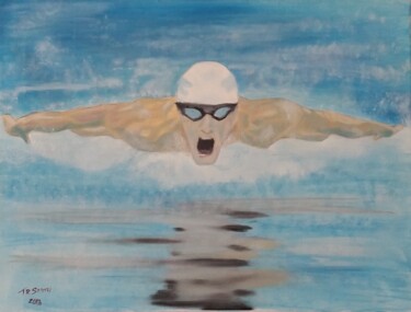 Painting titled "Going for gold." by Trevor Smith, Original Artwork, Oil