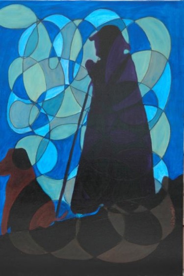 Malerei mit dem Titel "Pastor" von Trigueiro, Original-Kunstwerk