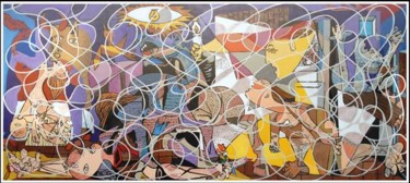 Pintura titulada "Tributo a Guernica" por Trigueiro, Obra de arte original