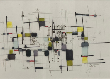 Drawing titled "Grande construction" by Tristan Morlet, Original Artwork, Marker