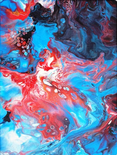 Painting titled "Cosmos" by Katerina Evgenieva, Original Artwork, Acrylic