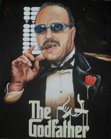 Pittura intitolato "the godfather" da Katerina Evgenieva, Opera d'arte originale