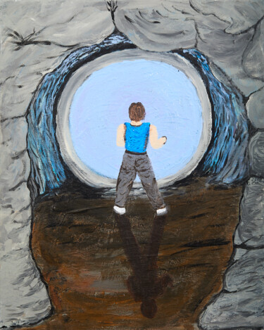 Malarstwo zatytułowany „The Journey” autorstwa Troy Wilson-Ripsom, Oryginalna praca, Akryl Zamontowany na Drewniana rama nos…