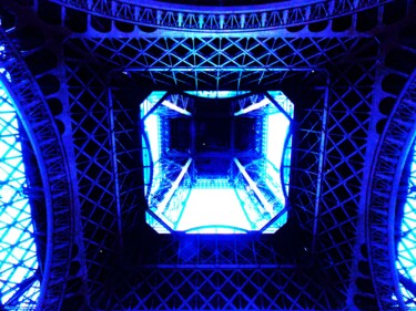 Photography titled "Eiffel Blue" by Troy Wilson-Ripsom, Original Artwork, Digital Photography
