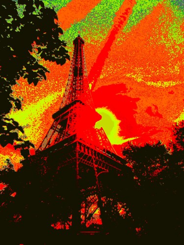 Fotografia intitolato "Eiffel Tower Enhanc…" da Troy Wilson-Ripsom, Opera d'arte originale, Fotografia manipolata