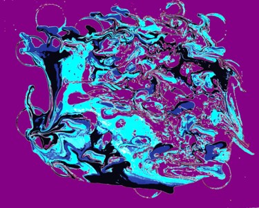 Arts numériques intitulée "Purple Cosmic Snail" par Troy Wilson-Ripsom, Œuvre d'art originale, Photographie manipulée