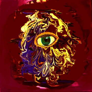 Arte digitale intitolato "Fire in Your Eye" da Troy Wilson-Ripsom, Opera d'arte originale, Fotografia manipolata