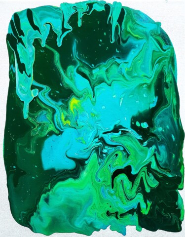 Ζωγραφική με τίτλο "Life Aquatic" από Troy Wilson-Ripsom, Αυθεντικά έργα τέχνης, Ακρυλικό Τοποθετήθηκε στο Ξύλινο φορείο σκε…