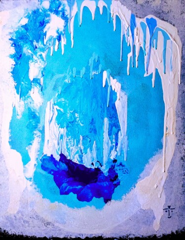 Painting titled "Frozen" by Troy Wilson-Ripsom, Original Artwork, Acrylic Mounted on Wood Stretcher frame