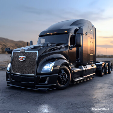 Digitale Kunst mit dem Titel "Custom Triple Black…" von "Truckersrule", Original-Kunstwerk, KI-generiertes Bild
