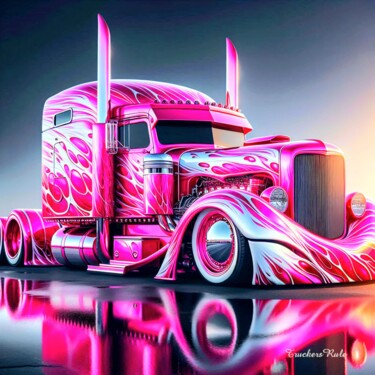 Digitale Kunst getiteld "Strawberry Shortcak…" door Truckersrule, Origineel Kunstwerk, AI gegenereerde afbeelding