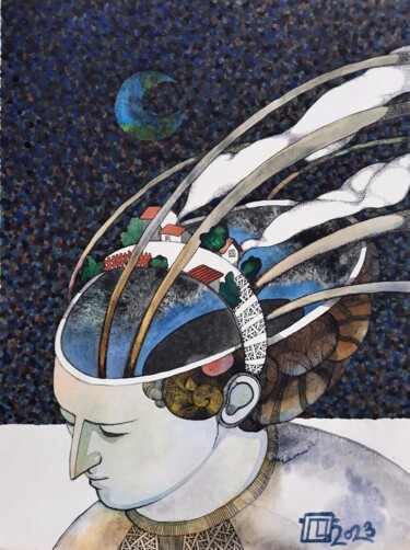 绘画 标题为“Spheres. Sheet II” 由Ann Tsarykovska, 原创艺术品, 水彩