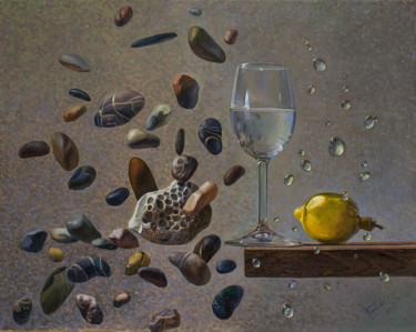 Картина под названием "Грань" - Tschumakov Sergey, Подлинное произведение искусства, Масло