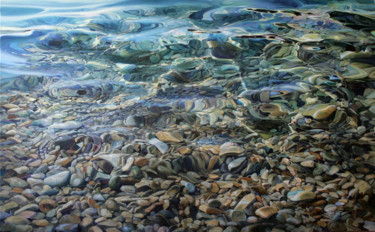 Peinture intitulée "Wasser" par Tschumakov Sergey, Œuvre d'art originale, Huile Monté sur Châssis en bois
