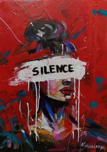 Peinture intitulée "Silence" par Aliaksandra Tsesarskaya, Œuvre d'art originale, Acrylique