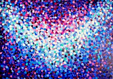 Peinture intitulée "Abstract lavander f…" par Aliaksandra Tsesarskaya, Œuvre d'art originale, Acrylique Monté sur Châssis en…