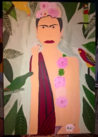 Painting titled "Frida 100 x 70 cm" by Bebi Kali, Original Artwork, Acrylic