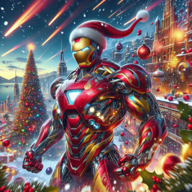 Arte digital titulada "Les fêtes d'Iron man" por Tsuiho, Obra de arte original, Imagen generada por IA