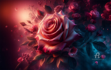 Цифровое искусство под названием "Les roses sont ?" - Tsuiho, Подлинное произведение искусства, Изображение, сгенерированное…
