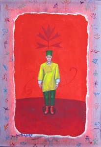 Peinture intitulée ""Le gardien de la T…" par Galerie Jean-Luc Turlure, Œuvre d'art originale, Huile