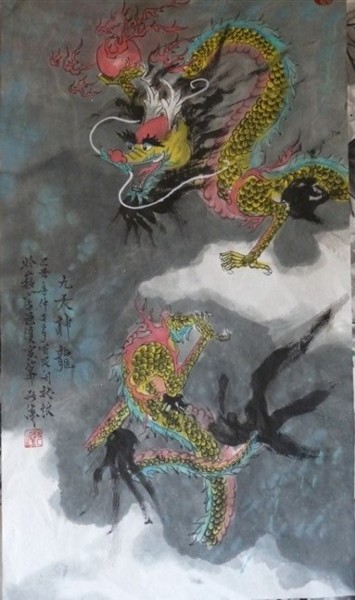 Pittura intitolato "滇寅山斋" da Duan Tao, Opera d'arte originale