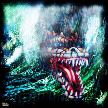 Arts numériques intitulée "L'éveil d'un monstr…" par Tyfhaan Yk, Œuvre d'art originale, Peinture numérique