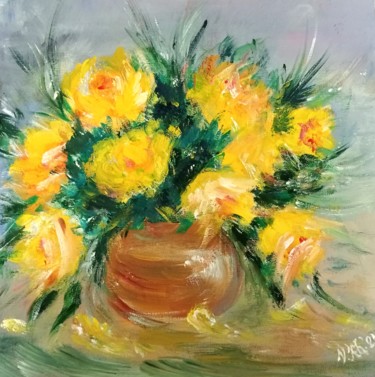 "Yellow roses" başlıklı Tablo Valentina Khudyakova tarafından, Orijinal sanat, Akrilik