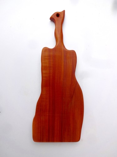 Sculpture titled ""Mésange jupée" 42x…" by Serge Uebersax, Original Artwork, Wood