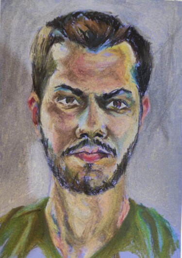 "Portrait_Dry pastel2" başlıklı Tablo Uğur Ergül tarafından, Orijinal sanat, Pastel