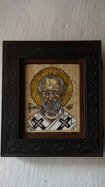Design intitulée "икона св.Николай" par Maisternia Ukrmozayika, Œuvre d'art originale