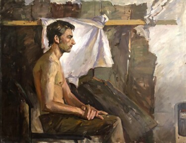 "“male nude torso”" başlıklı Tablo Uktam Isirgapov tarafından, Orijinal sanat, Petrol