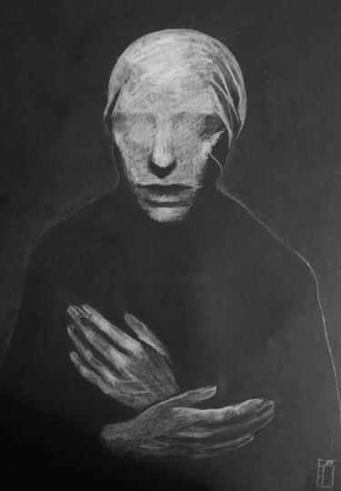 Картина под названием "поддерживающие руки" - Юлия Безштанко, Подлинное произведение искусства, Маркер