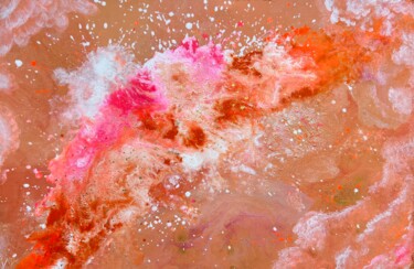 Peinture intitulée "Peach tree energy" par Iuliia Dobrovolskaia, Œuvre d'art originale, Acrylique