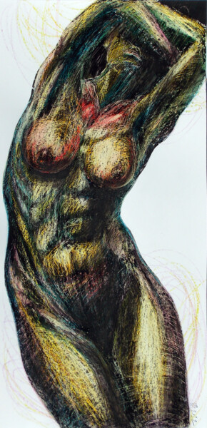 Zeichnungen mit dem Titel "Nude" von Uliana Balan, Original-Kunstwerk, Bleistift