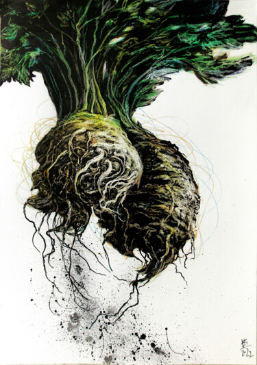 Tekening getiteld "Celery" door Uliana Balan, Origineel Kunstwerk, Inkt