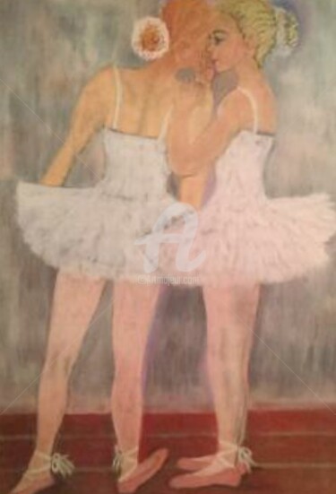 Peinture intitulée "Les danseuses" par Uljana Bekis, Œuvre d'art originale, Pastel