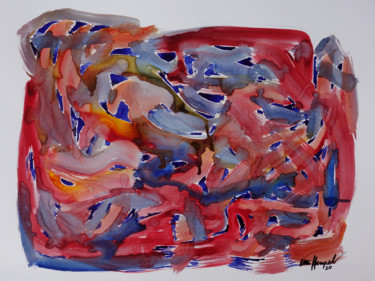 Malerei mit dem Titel "Ohne Titel 76" von Ulli Heupel, Original-Kunstwerk, Aquarell