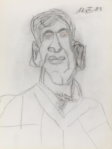 Картина под названием "Portrait Jan Kramer" - Ulli Heupel, Подлинное произведение искусства, Пастель