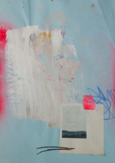 Pintura intitulada "Bleu nuage 2" por Eric Ullrich, Obras de arte originais, Acrílico