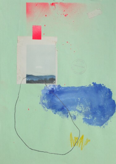 Malarstwo zatytułowany „Vert nuage” autorstwa Eric Ullrich, Oryginalna praca, Akryl