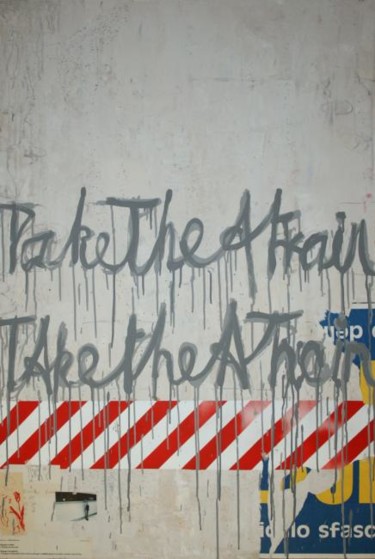 Peinture intitulée "TaketheAtrain" par Eric Ullrich, Œuvre d'art originale
