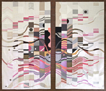 Arte têxtil intitulada "Reflections on a Mu…" por Ulrika Leander, Obras de arte originais, Tapeçaria