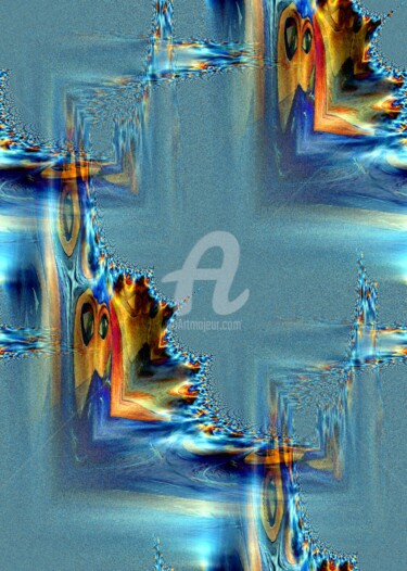 Digital Arts titled "Zart leuchtende Far…" by Ulrike Kröll, Original Artwork, Digital Painting