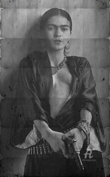 Photographie intitulée "Frida Kahlo tribute" par Ivan Venerucci, Œuvre d'art originale, Photographie manipulée