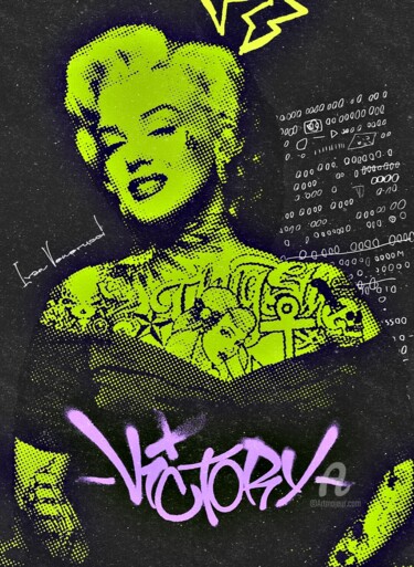 Digital Arts titled "Marilyn Monroe Vict…" by Ivan Venerucci, Original Artwork, Photo Montage