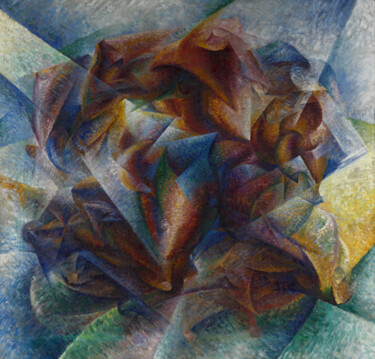 Schilderij getiteld "Le dynamisme d'un j…" door Umberto Boccioni, Origineel Kunstwerk, Olie