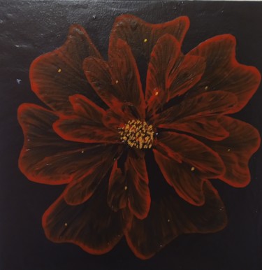 Peinture intitulée "Цветок" par Milla, Œuvre d'art originale, Acrylique