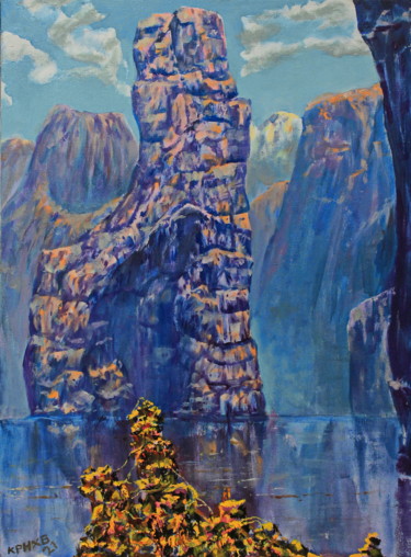 Malerei mit dem Titel "Озеро.  71х51  for…" von Krnkhv, Original-Kunstwerk, Öl Auf Keilrahmen aus Holz montiert