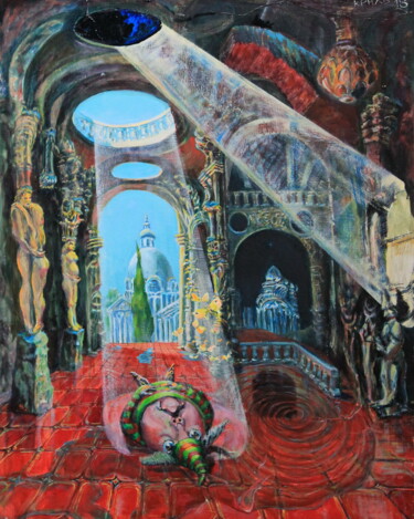 Pittura intitolato "Брошенка" da Krnkhv, Opera d'arte originale, Olio